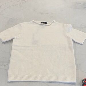 Elegant Women's Cream Crew Neck Sweater